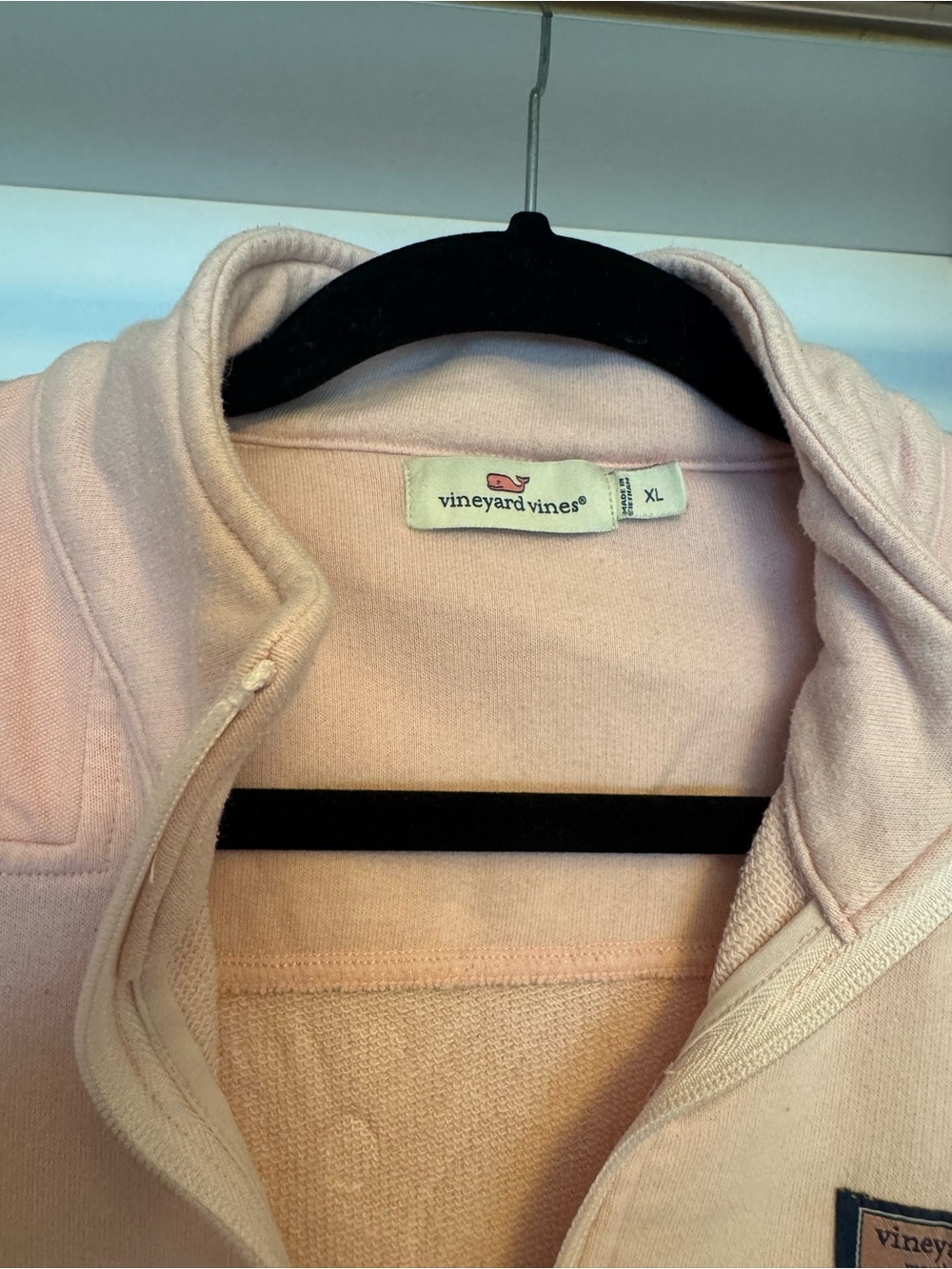 Vineyard Vines Light Pink Quarter-Zip Pullover - Picture 2 of 3
